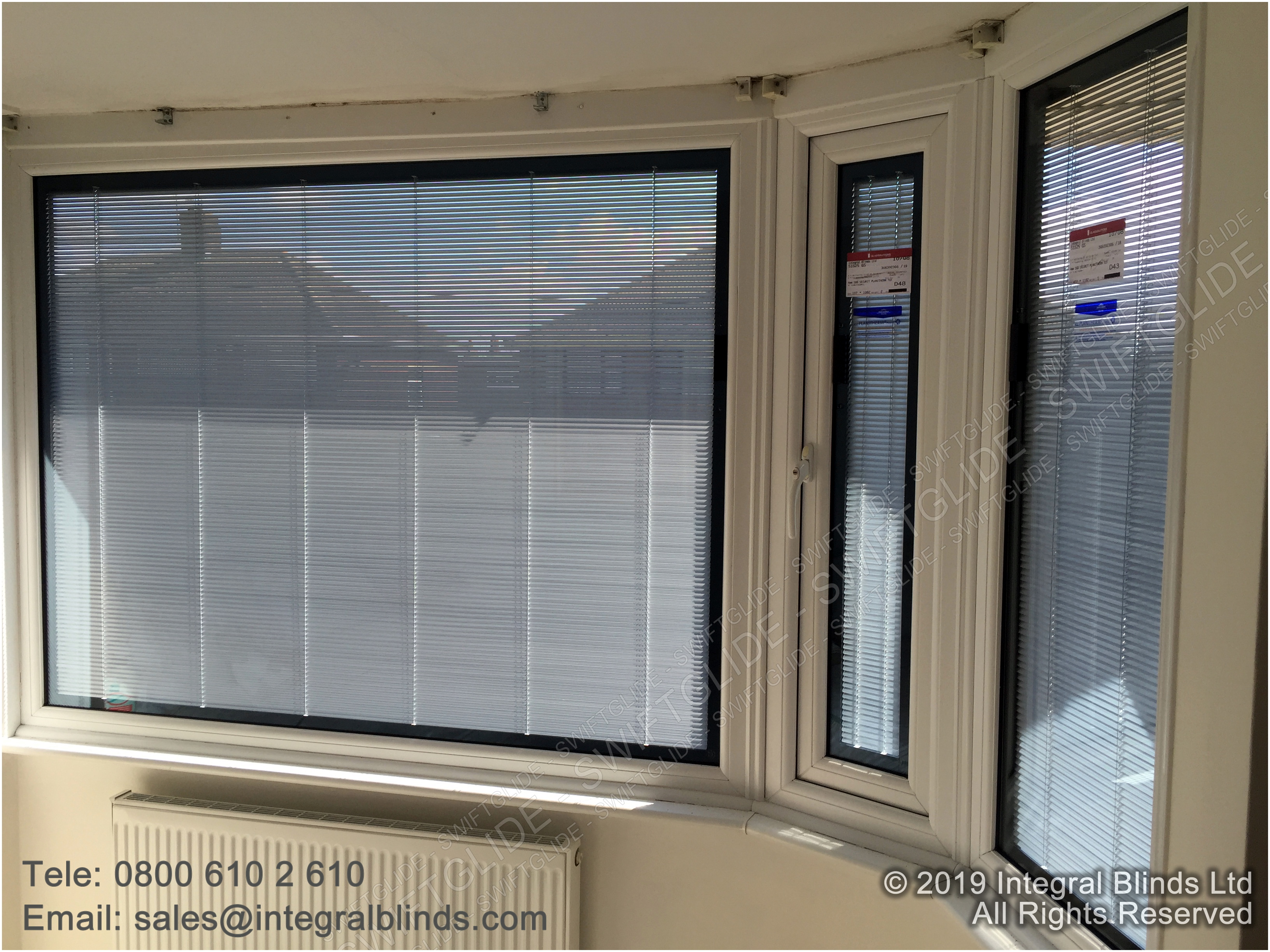 having removed the original sealed units we install the new integral blinds sealed units